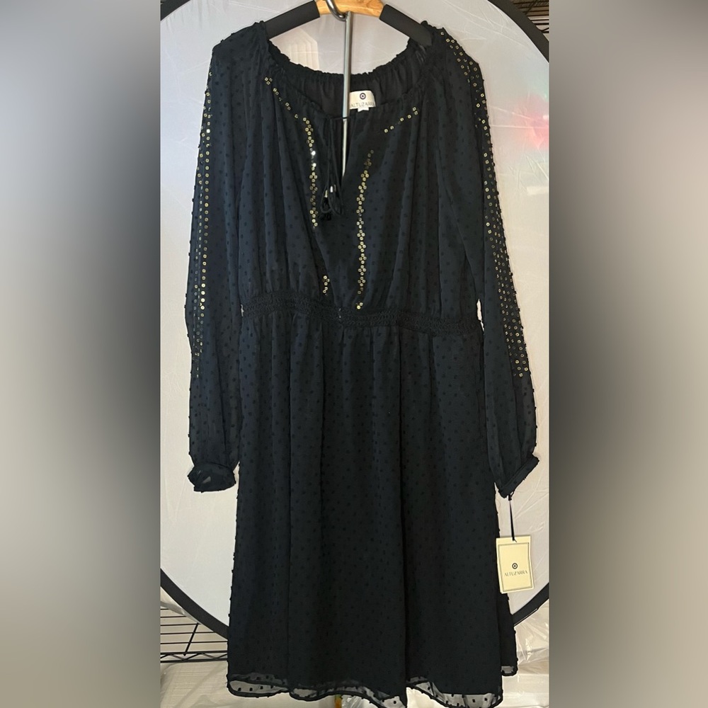 Altuzarra Black Dress with Gold Details